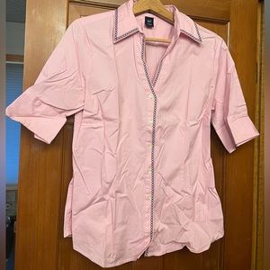 GAP V-Neck Half Sleeve Dress Shirt